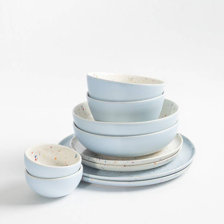 Juego de 10 Piezas de Gres Breeze Party Duo Azul para venta al por mayor de Egg Back Home