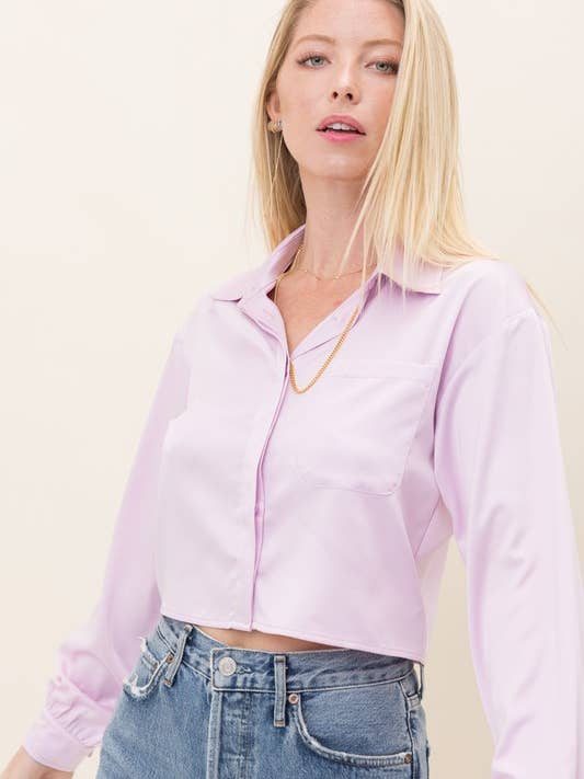 Langärmliges Crop-Top aus massivem für den Großhandel von STYLE RACK