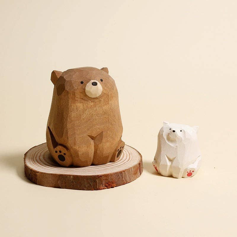 Gohobi （We cover U.S. import duties） - Wholesale Decorative Figurine - Gohobi Handcrafted Wooden Bear Ornament20