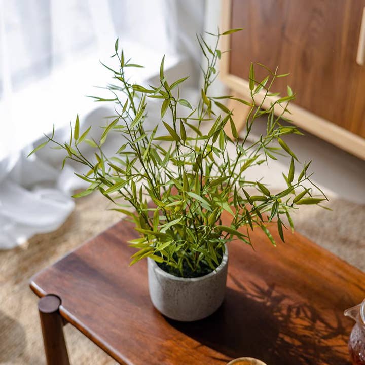 Rustic Reach - Wholesale Artificial Plant - Realistic Mini Bamboo Leaf Potted Plant