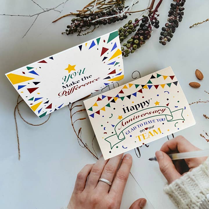 DrifWoo – wholesale Anniversary card – Anniversary & Team Cards – Set of 6 with Envelopes5