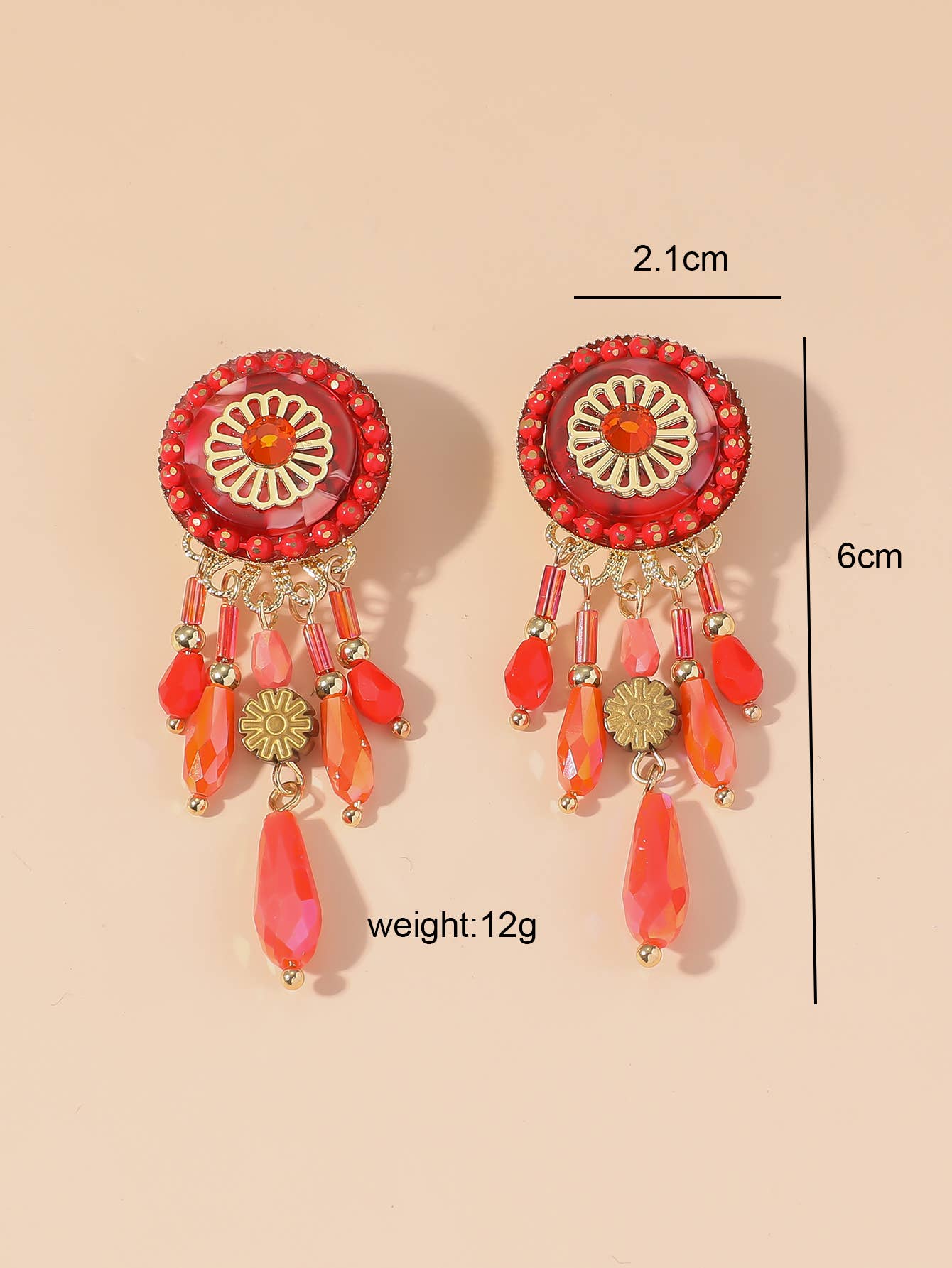 Blossom bijoux – Großhandel Ohrclip – 24PEBOL040 Clip-Ohrringe aus Goldmetall5