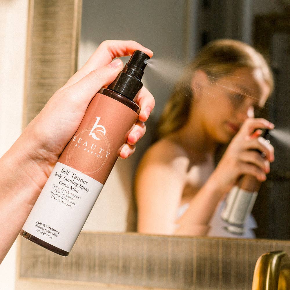 Beauty By Earth - Wholesale Self-Tanner - Self Tanner Body Spray 6oz,  (2 Shades)5