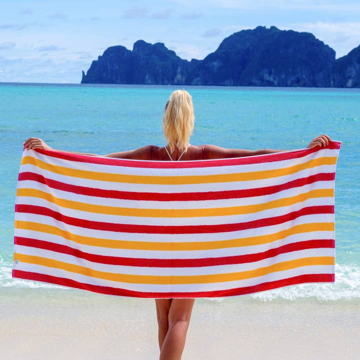 Arkwright Home - Wholesale Beach Towel - Cabo Cabana Striped Beach Towels 45