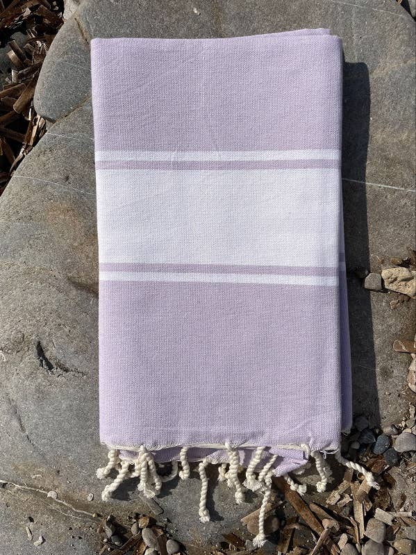 SoBeach - Wholesale Swim Cover Up - Women's - Lilac tradi fouta, Recycled cotton beach towel 200x100cm2