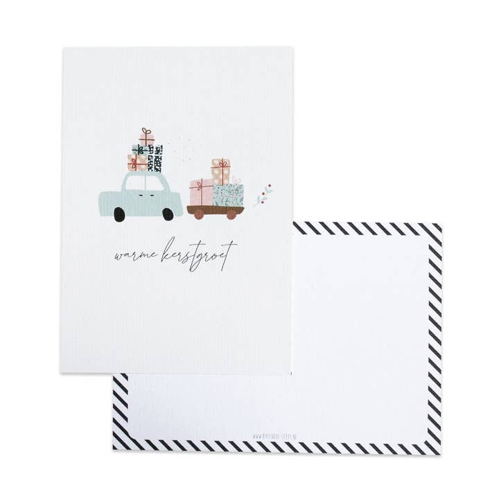 Warmer Weihnachtsgruß || Ansichtskarte für den Großhandel von By Studio-Steef