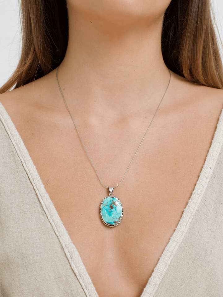 Turquoise Pendant necklace for wholesale by Patara Life