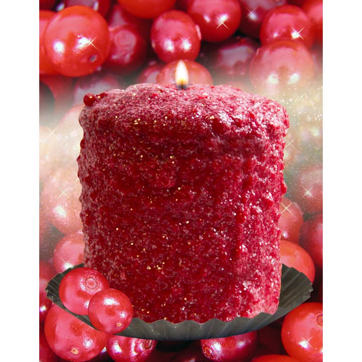 Warm Glow Candle Company - Wholesale Novelty Candle - Cranberry Stardust Hearth Candle