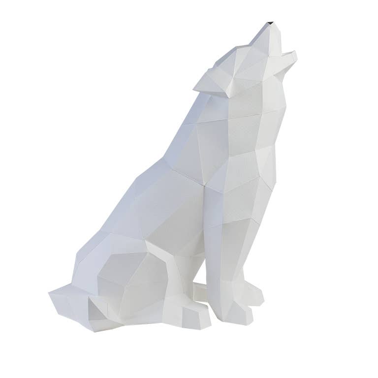 PAPERCRAFT WORLD – Großhandel Bastelset – Wolf 3D PaperCraft Origami Modell, Papierlampe14