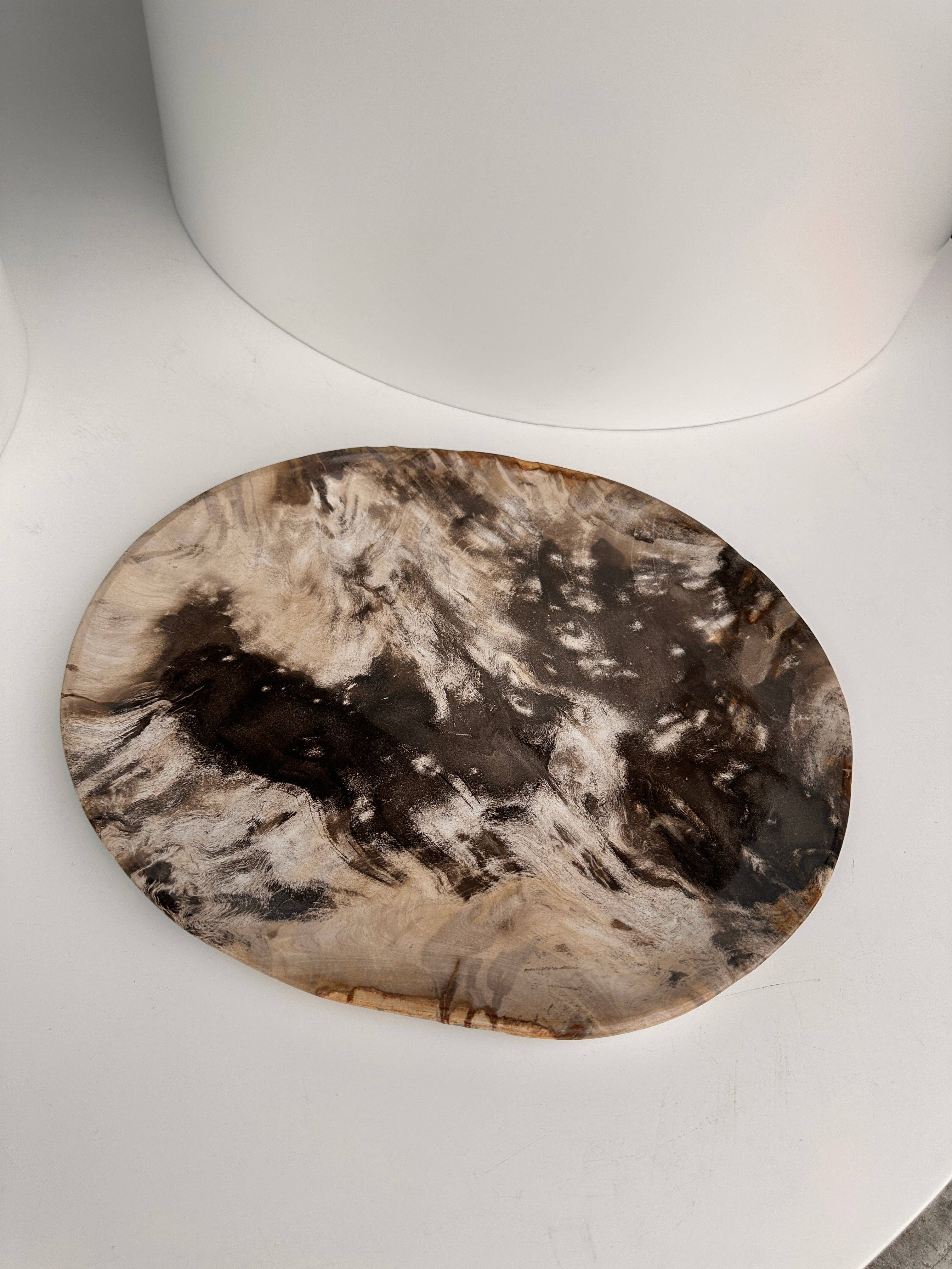 Office Objets - Vente Assiettes/plats/bols de décoration - Très grand vide poche ou plat en bois pétrifié31