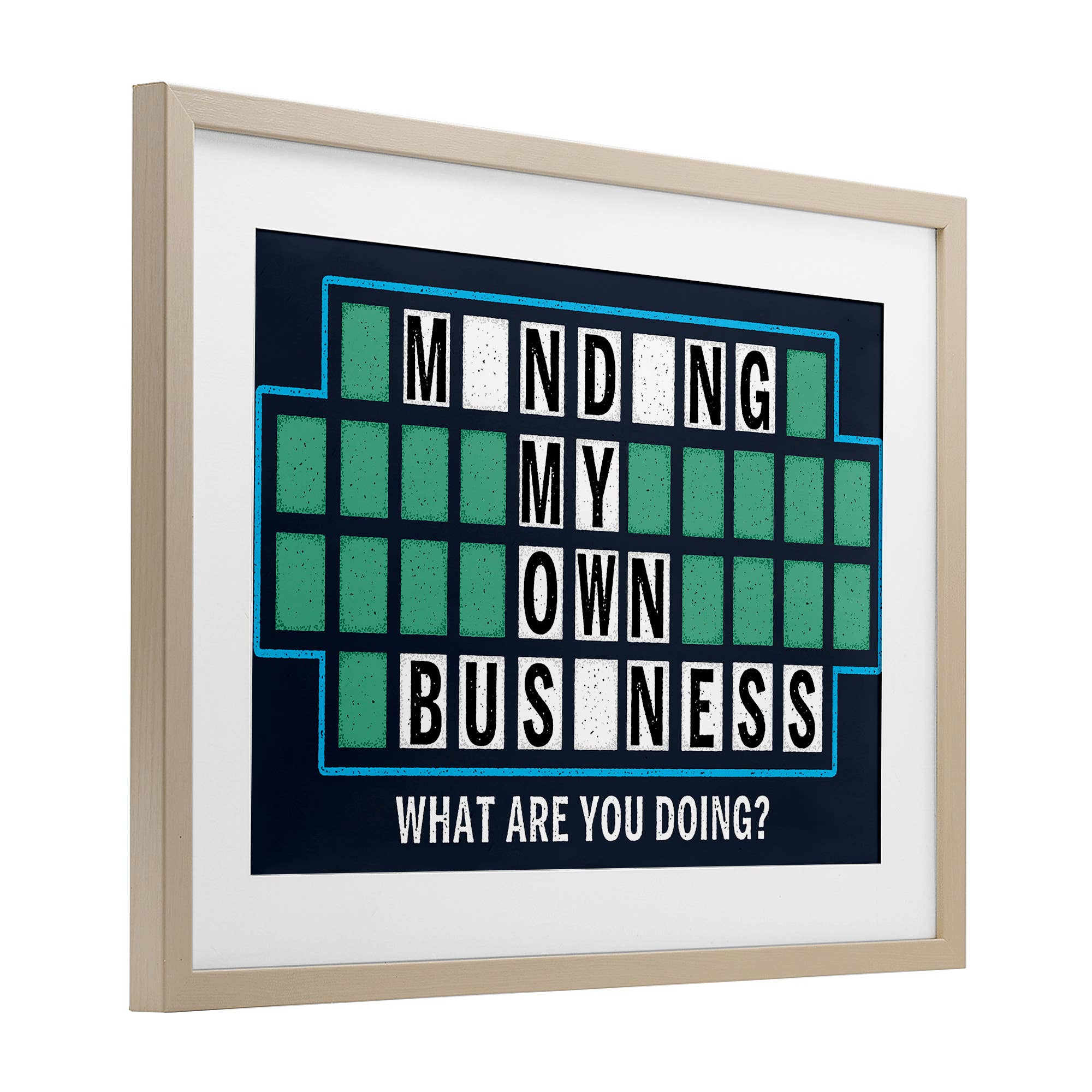 Stupell Industries - Wholesale Wall Sign - Minding My Own Business Game - Print Under Glass Wall Art8