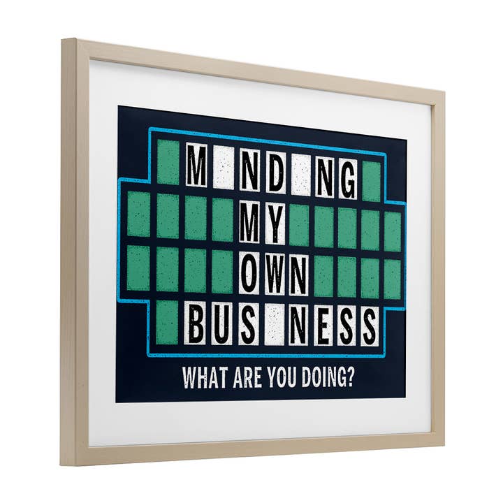 Stupell Industries - Wholesale Wall Sign - Minding My Own Business Game - Print Under Glass Wall Art8