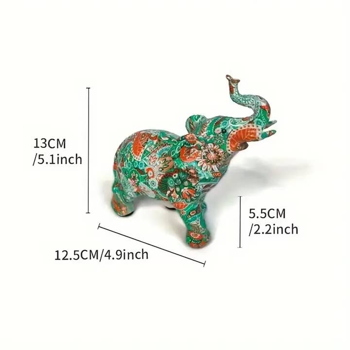 La Bella Monte - Wholesale Sculpture - Colorful Elephant Art Sculpture For Holiday Décor - Assorted1