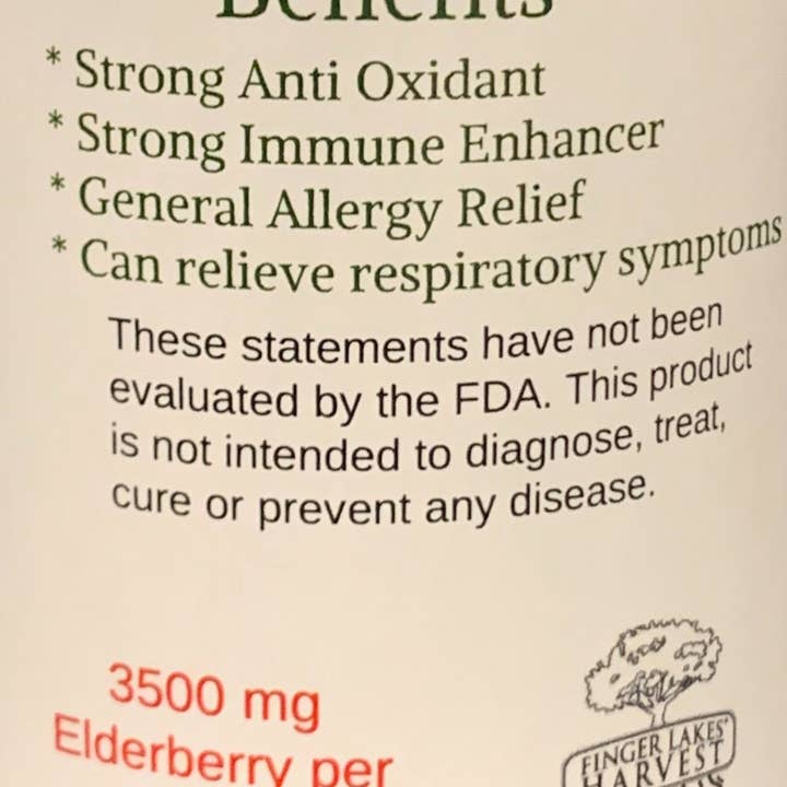Finger Lakes Harvest - Venta al por mayor Suplementos/vitaminas para beber - Arbusto de saúco3
