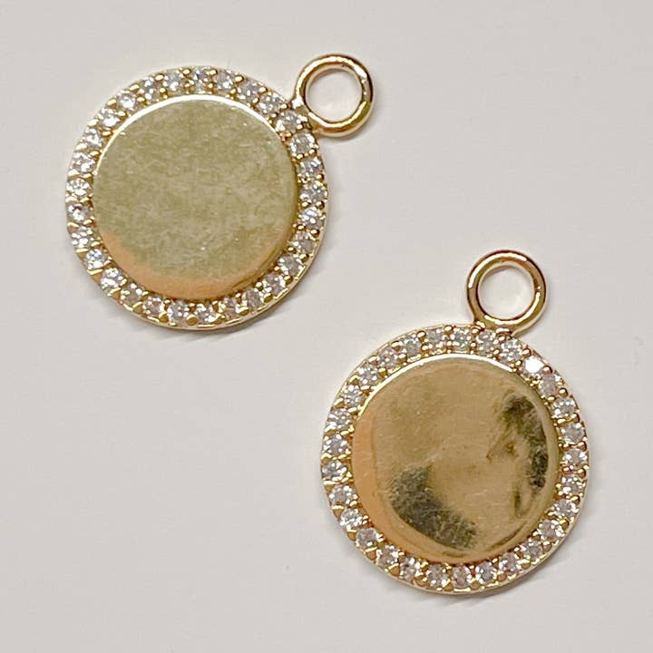 Shimmer Medallion Charm for wholesale by Goldie Charm Bar