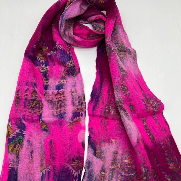 NURBU INC. - Wholesale Scarf – Women's - Felt Sari Scarf (SS08)0