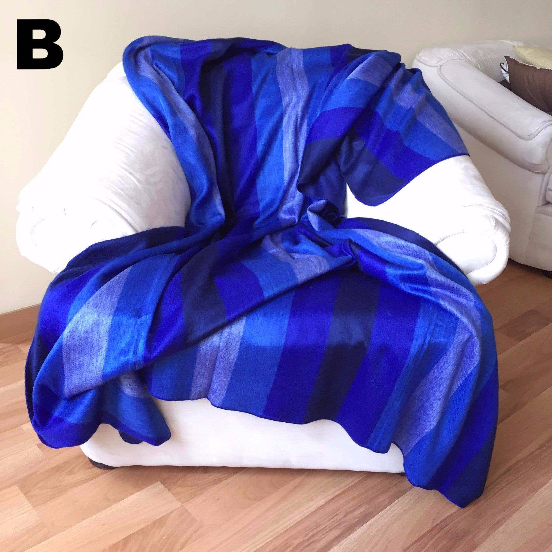 Choice Alpaca Products – wholesale Filtar – Alpacka Bed Filt - Randig7