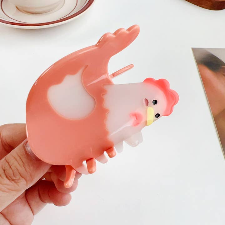 ACCITY - Wholesale Hair Clip - Women's - Fun Animal Patchwork Hair Claw - Cute Pig Cow Clip_CWAHA14932