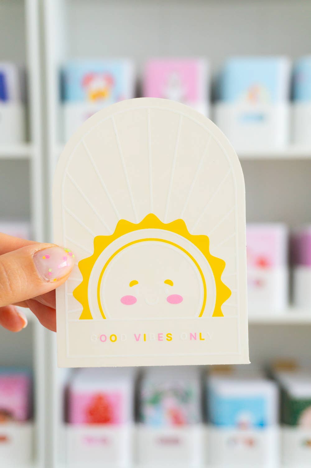 Creative Goodie - Wholesale Sticker - Good vibes Suncatcher sticker, Rainbow sticker, Window decal13