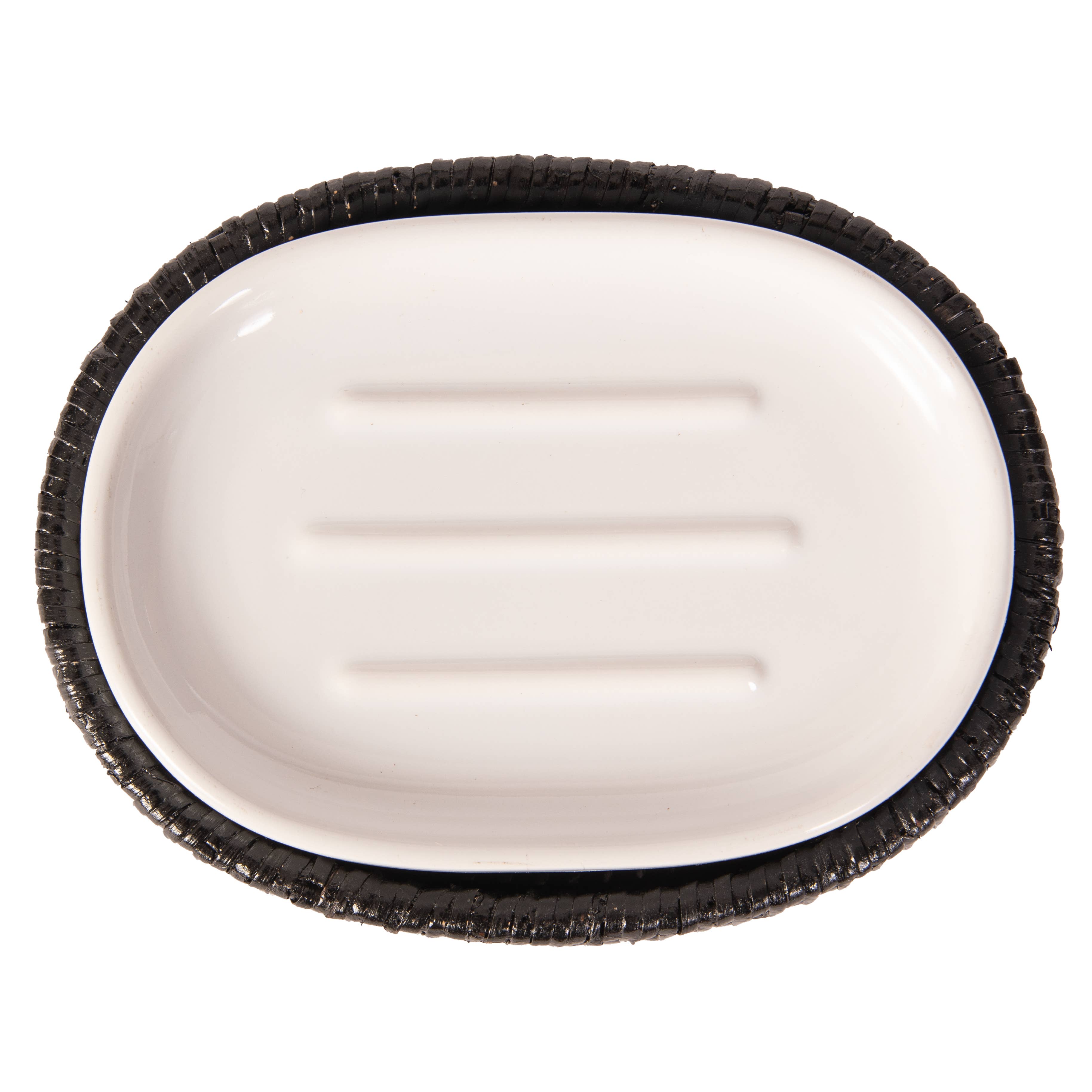 Artifacts Trading Company – Engroshandel Sæbeskål til bad – Rattan oval sæbeskål med keramisk indsats11