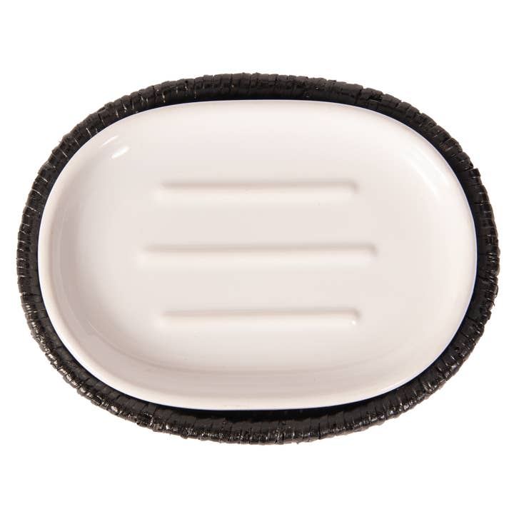 Artifacts Trading Company – Engroshandel Sæbeskål til bad – Rattan oval sæbeskål med keramisk indsats11