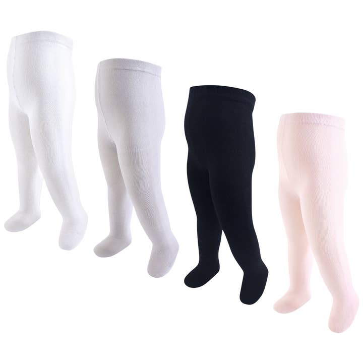 Collants Touched by Nature en coton biologique, Lt. Pink Black pour la vente par BabyVision