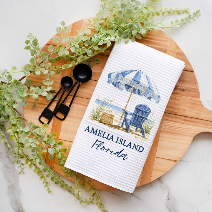 Canary Road - Wholesale Tea Towel - Custom Umbrella Beach Towel, Coastal Decor Customizable