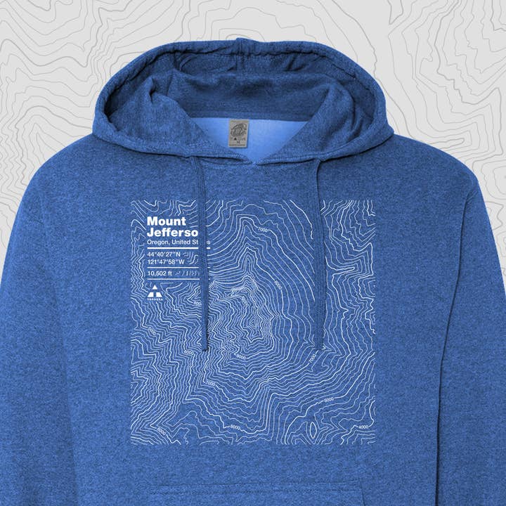 Topogra - Wholesale Hoodie - Unisex - Mount Jefferson, Oregon - Hooded Sweatshirt