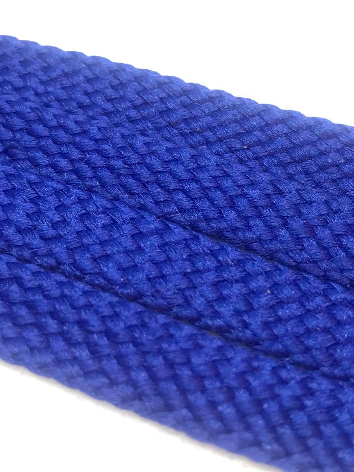 Solid Royal Blue Flat Shoelaces for wholesale by The Shoelace Factory