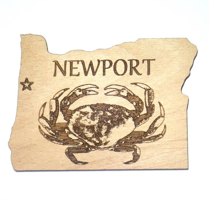 Oregon crab alder wood magnet - customizable for wholesale by River's Edge Gourmet Foods