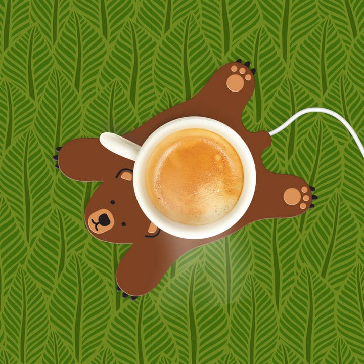 William Valentine Collection - Wholesale Coasters - Mustard - Sleepy Bear USB Cup Warmer