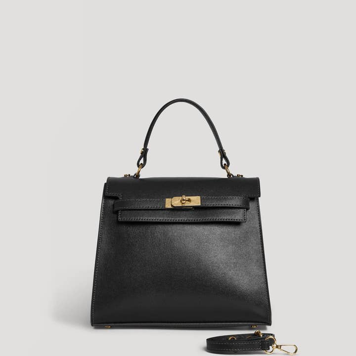 Prestige Milano - Wholesale Tote Bag - Women's - Zaira Bag in Black Saffiano Leather4