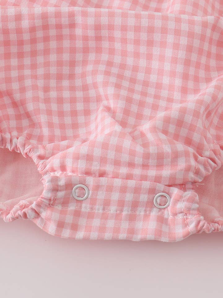 Mom & Co. - Wholesale Bodysuit (Non-Footed) - Baby - Pink floral smocked bubble2