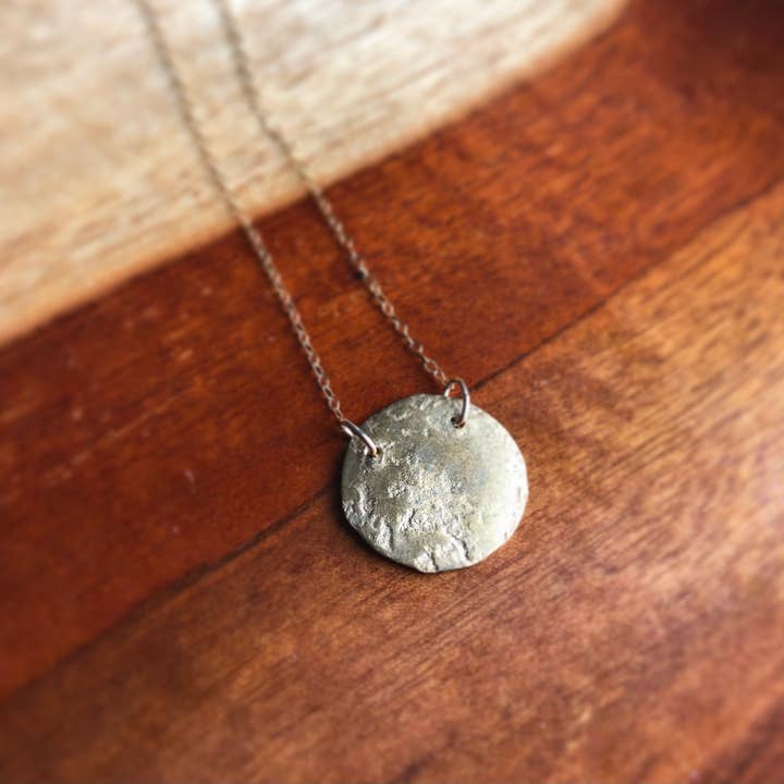 Small Golden Full Moon for wholesale by Kate Stephen Jewelry