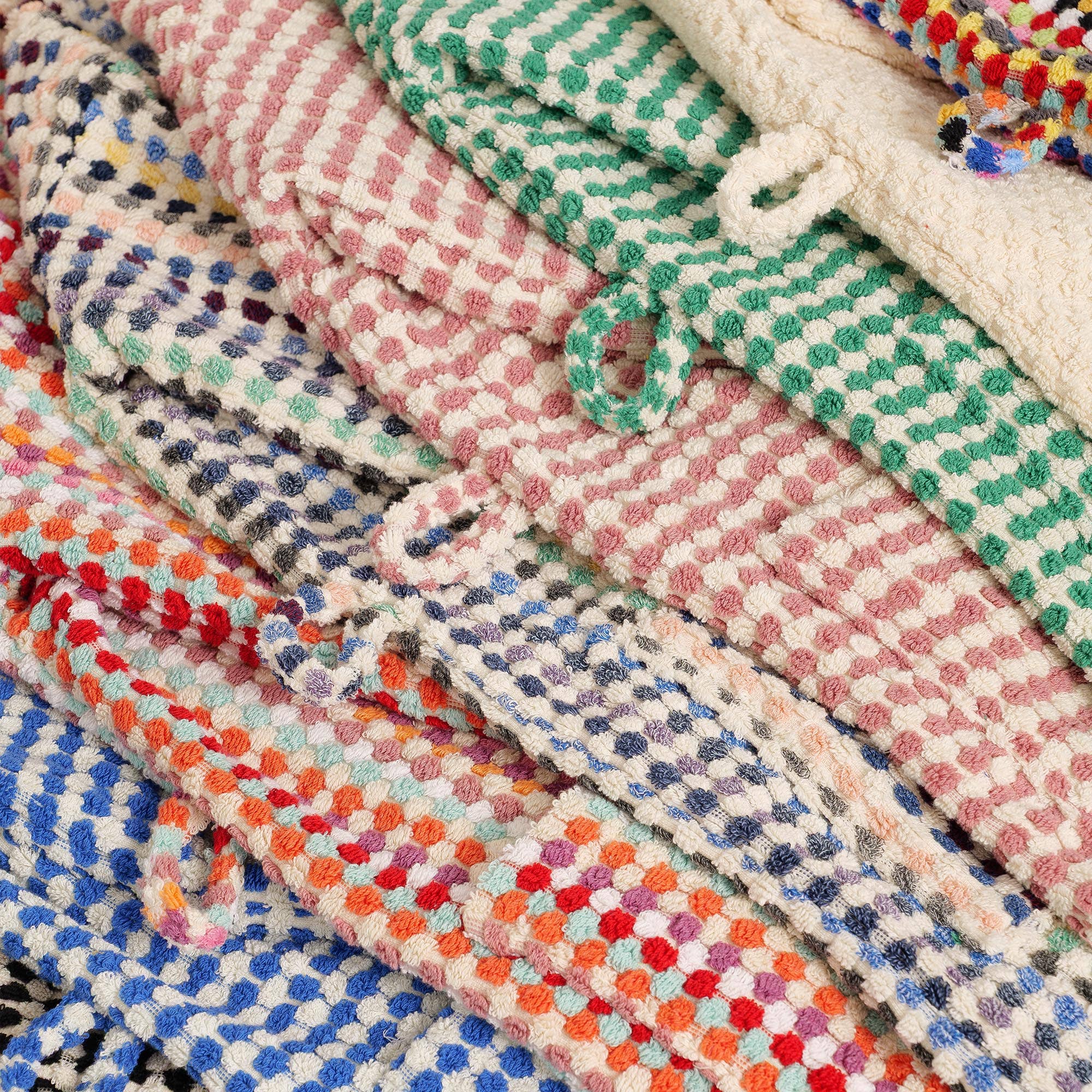 YURTLUS - Venta al por mayor Bata - Unisex - Bata de burbujas tejida a mano, albornoz con pompones en telar manual 100% algodón 68