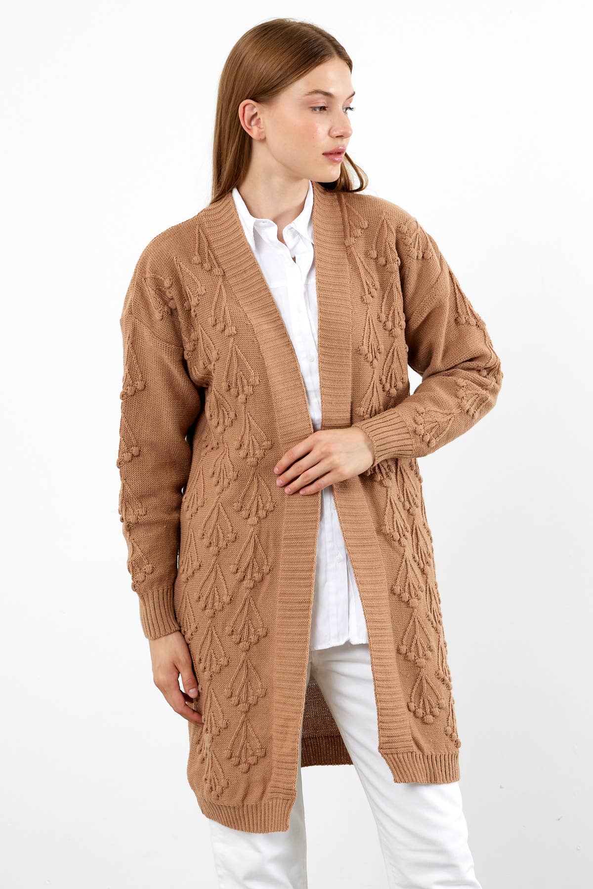 VAV NEW YORK – wholesale Kofta - Dam – Lång stickad kofta medellång stickad cardigan 372020