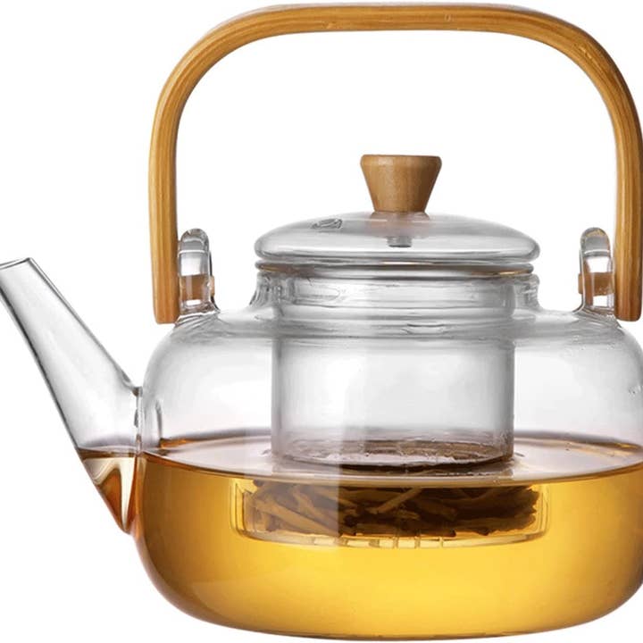 Filtrum Home - Wholesale Tea Pot - Bamboo & Glass Tea Kettle