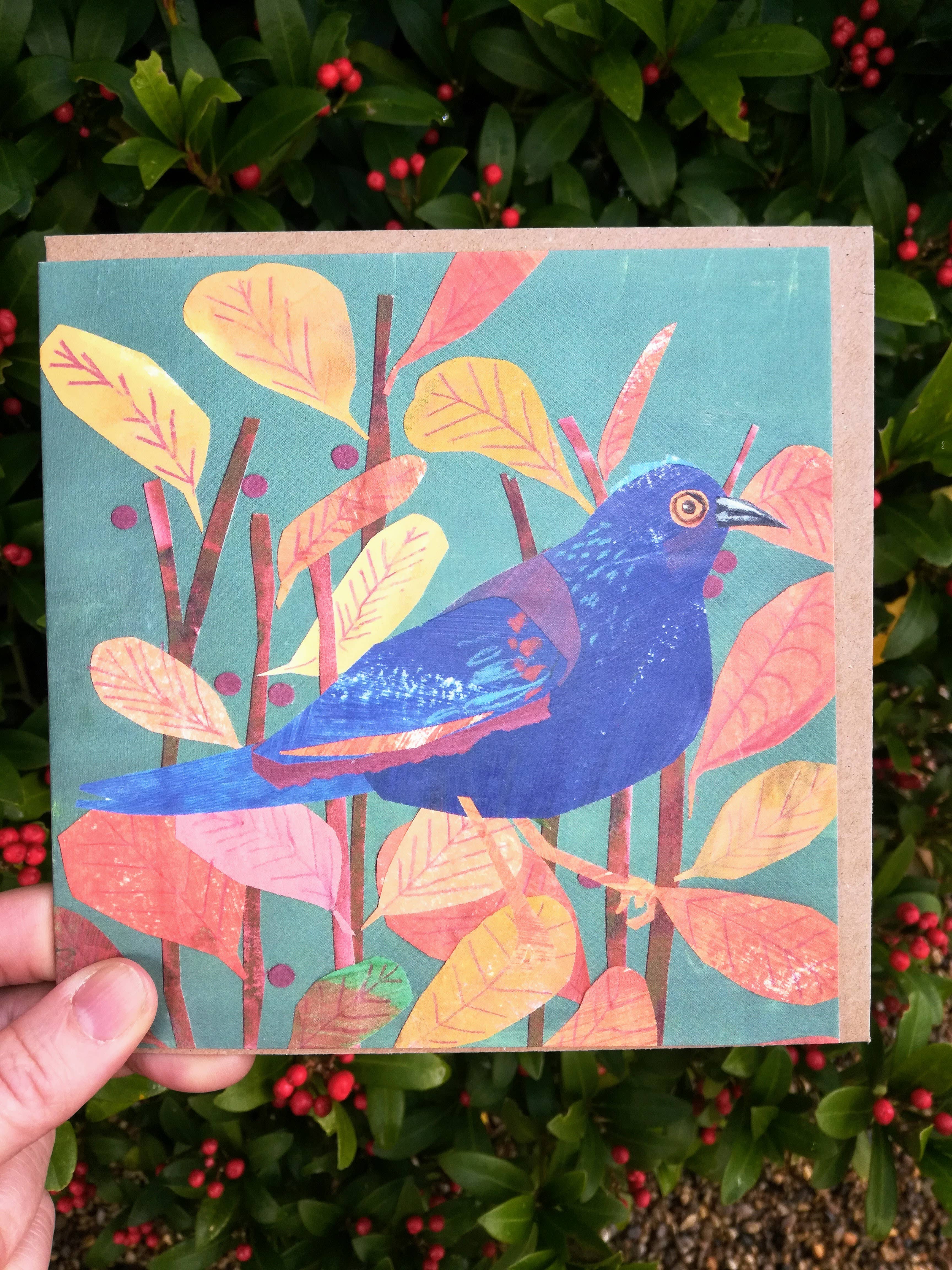 Kate Read Illustration - Wholesale Everyday Greeting Card - Bird in a Bush Greetings Card2