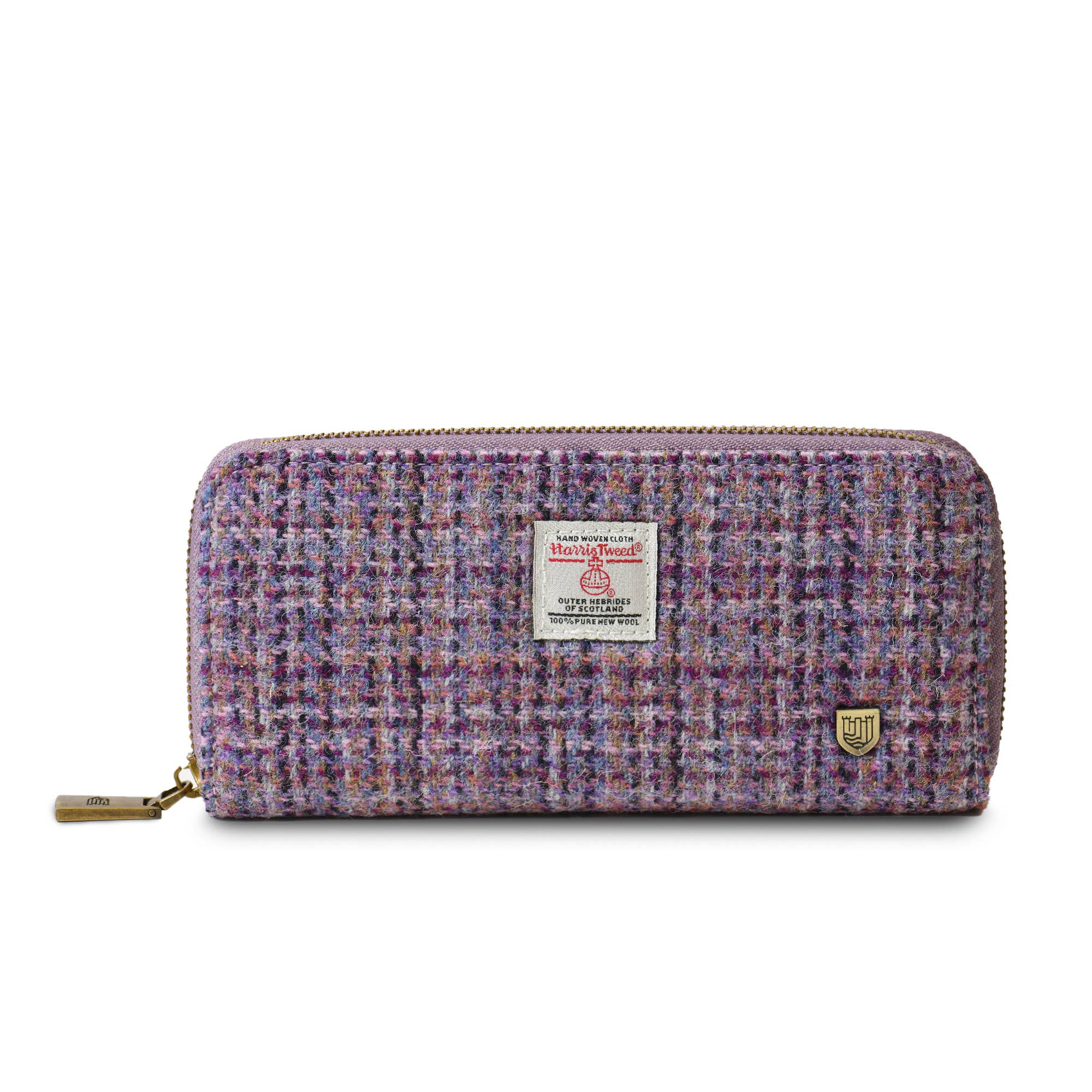 Islander – wholesale Myntväska - Dam – The Long Zip Purse - plånbok med hel dragkedja i äkta Harris Tweed1