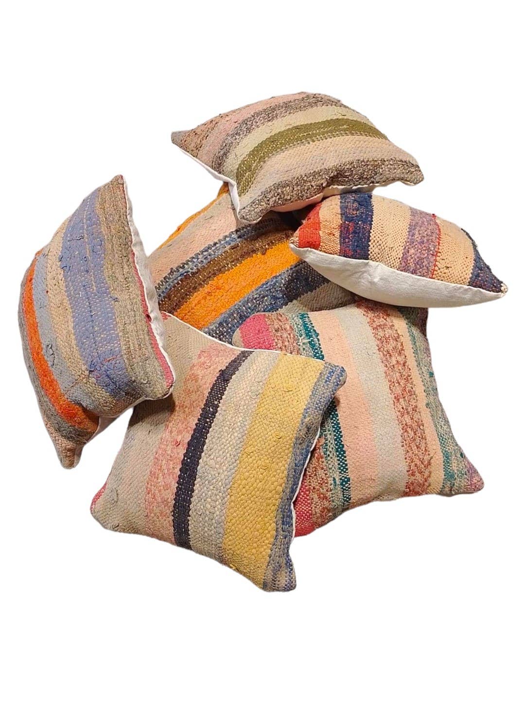 SOUK in the CITY - Wholesale Throw/Decorative Pillow - Batch of Upcycled Berber Cushions (PROMO PACK)3