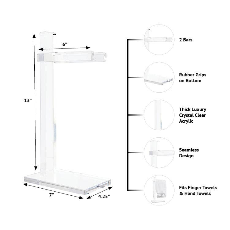 Clear Finger Towel Stand for wholesale on Faire4