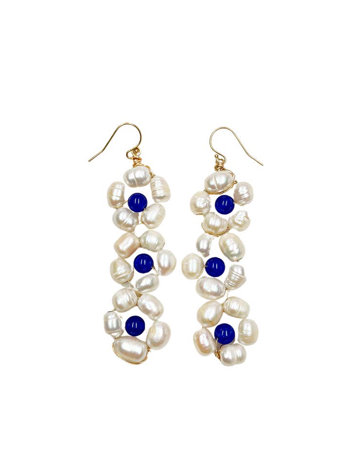 Pearl Daisy Earrings for wholesale by Earth Sage Jewelry