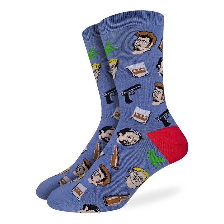 Men's Big & Tall Trailer Park Boys, Faces Socks for wholesale by Good Luck Sock