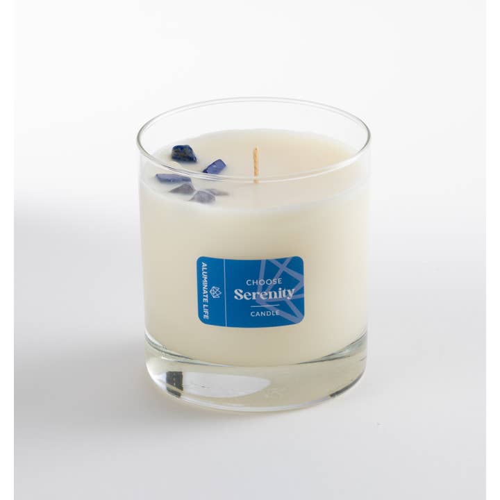 Aluminate Life - Wholesale Jar/Filled Candle - Serenity Crystal Essential Oil Scented Candle2