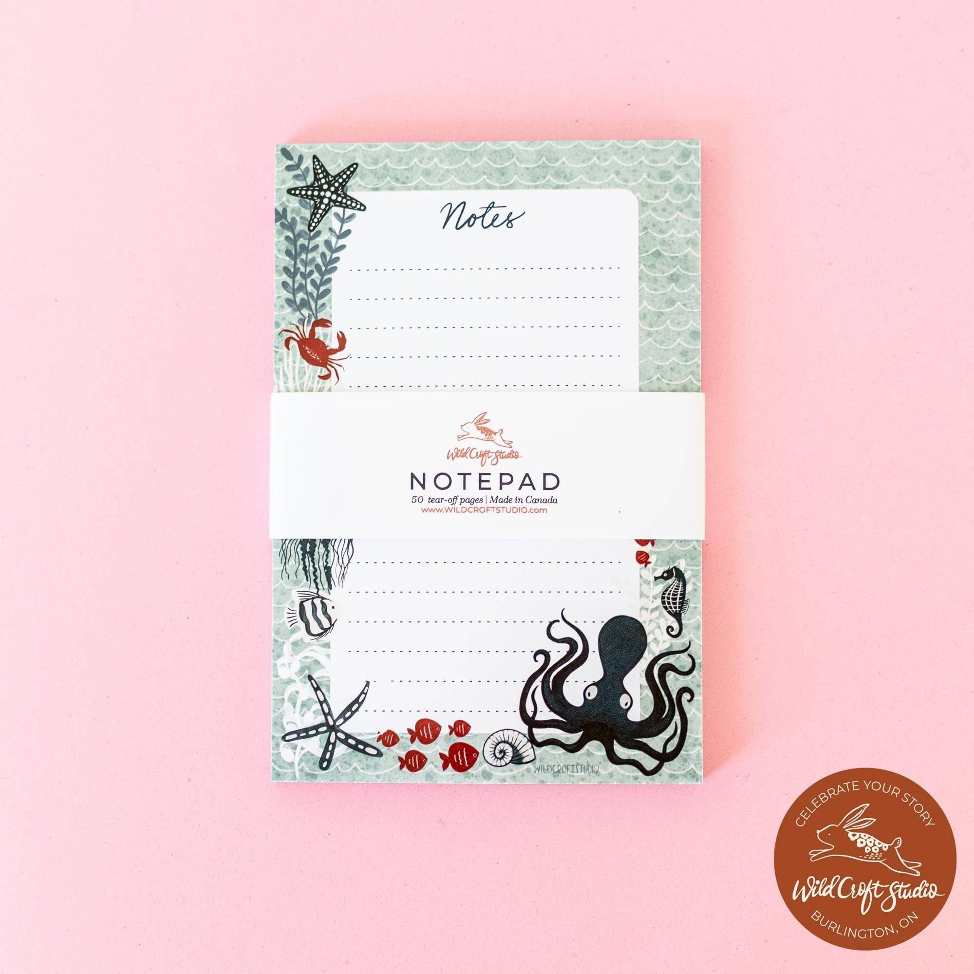 Wild Croft Studio - Wholesale Notepad - Ocean Friends Notepad1