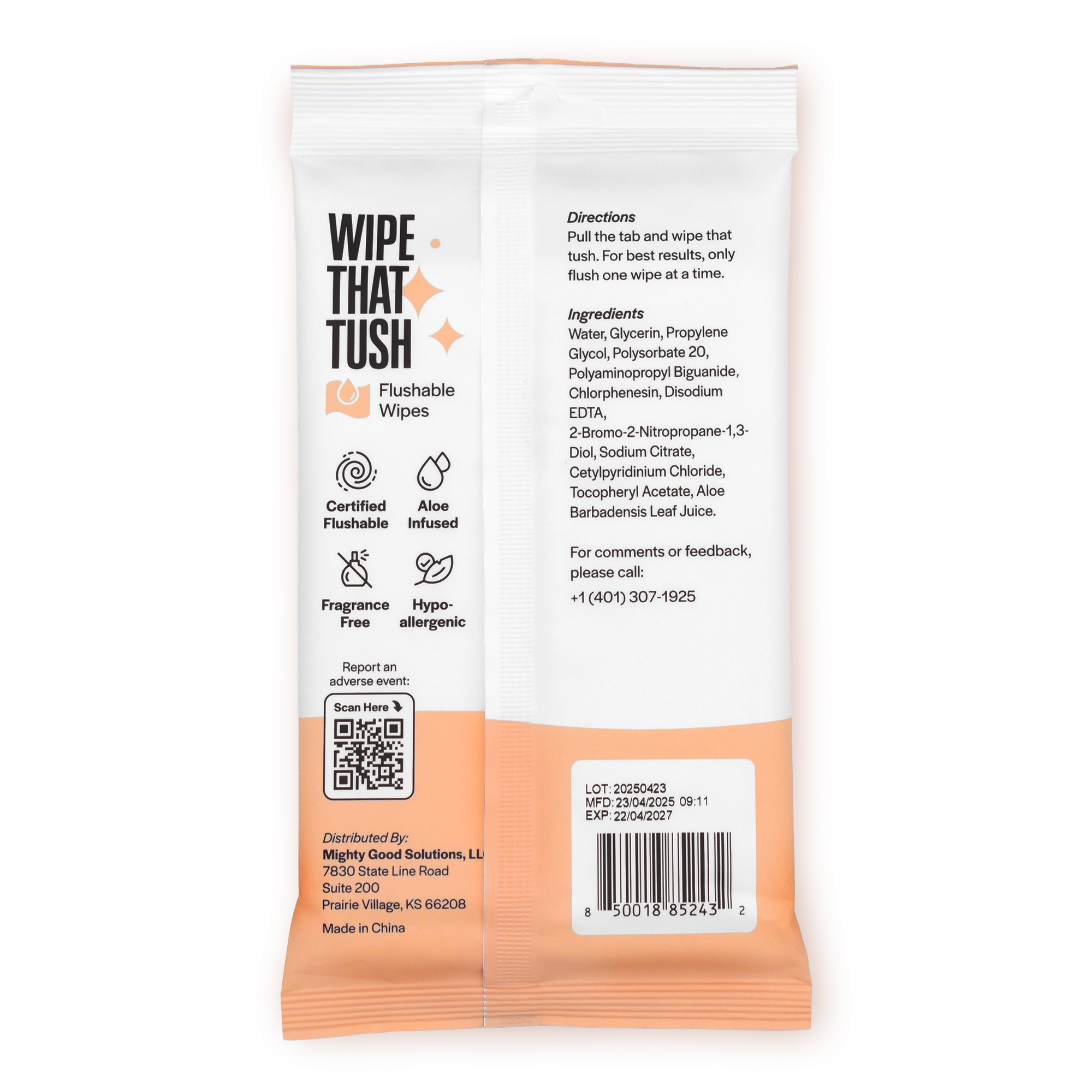 Mighty Good Solutions - Wholesale Face & Body Wipes - MightyGood Solutions Wipe that Tush Flushable Wipes, 16 CT2