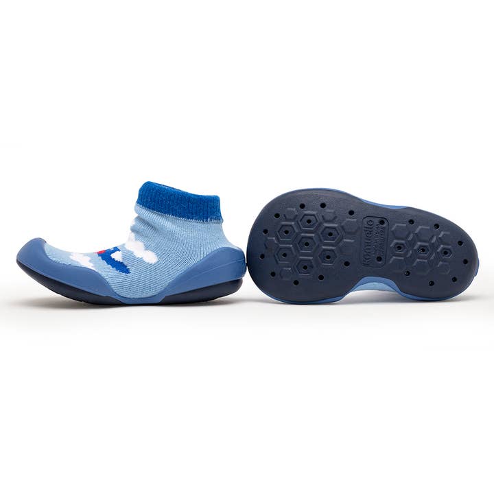 Komuello – Großhandel Krabbelschuhe – Baby – Komuello First Walker Babysocken Schuhe - Flugzeuge