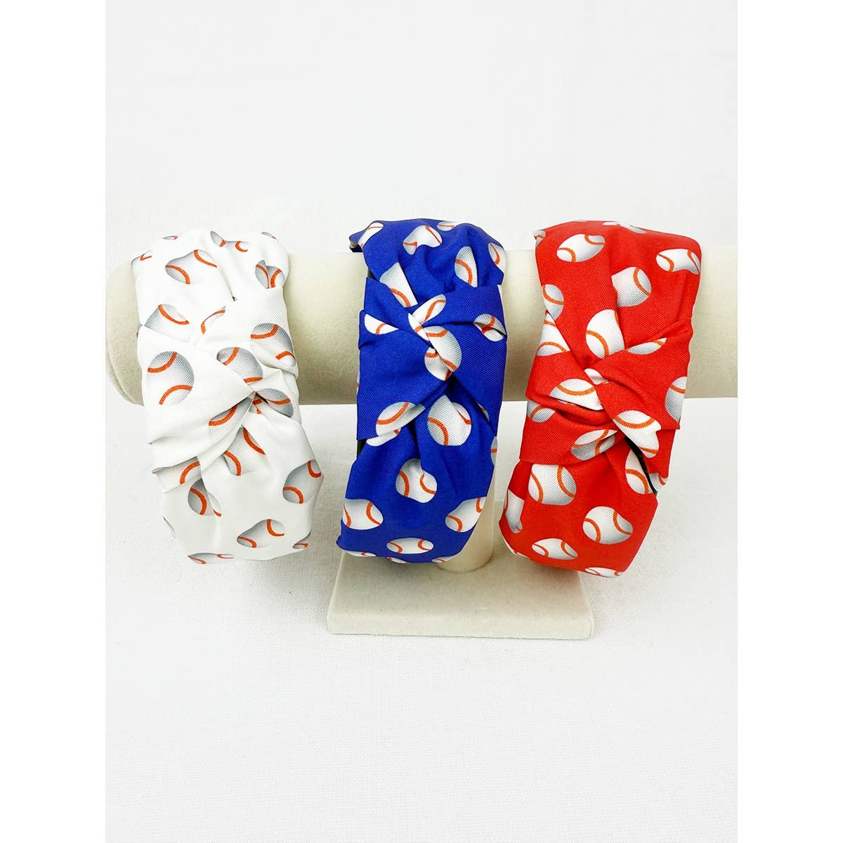 MIX COLOR Baseball Game Day Knot Hairband for wholesale on Faire