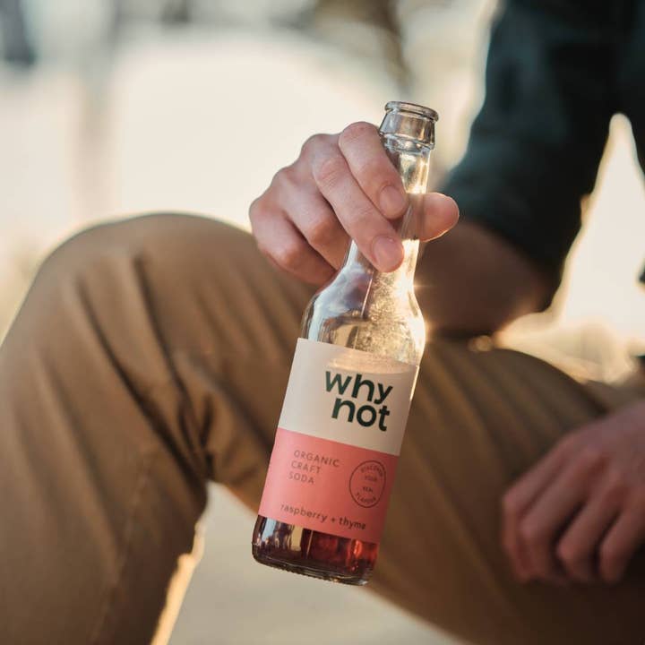 Why Not Soda - Vendita all'ingrosso Bibite/bevande gassate - Raspberry + Thyme - Soda alla frutta biologica (bottiglia)