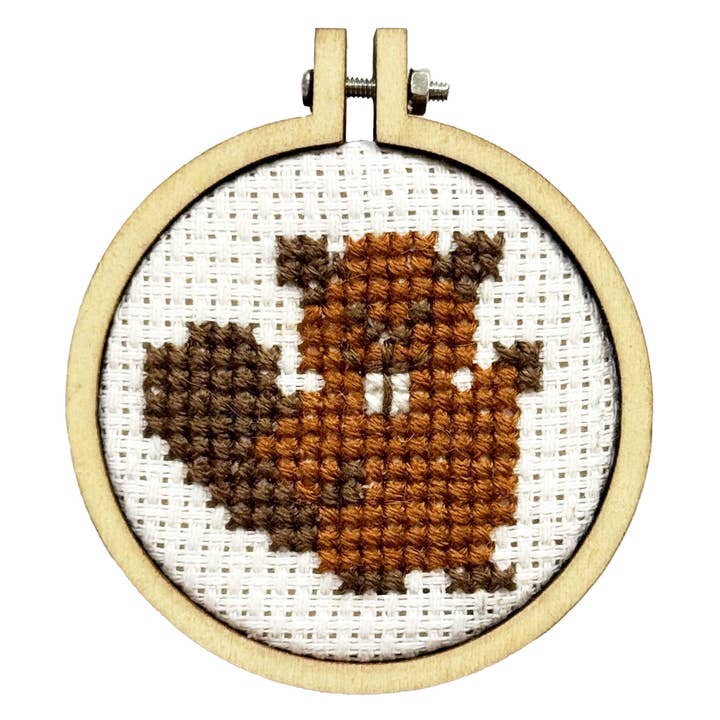 The Crafty Kit Company - Wholesale Embroidery/Cross Stitch Supplies - 'Dam fine beaver!' Mini Matchbox Cross Stitch Kit3